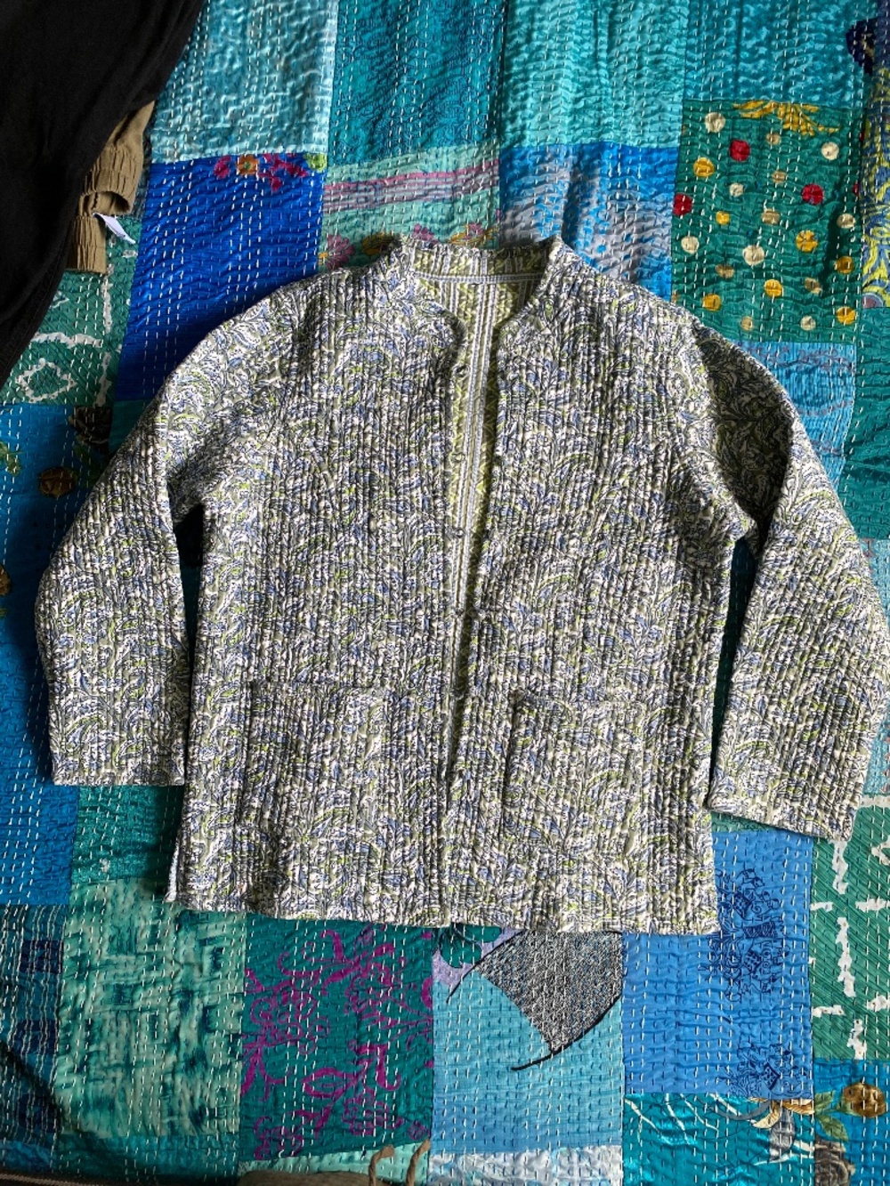 Traditional Hand made in India quilted 100% cotton jacket M
